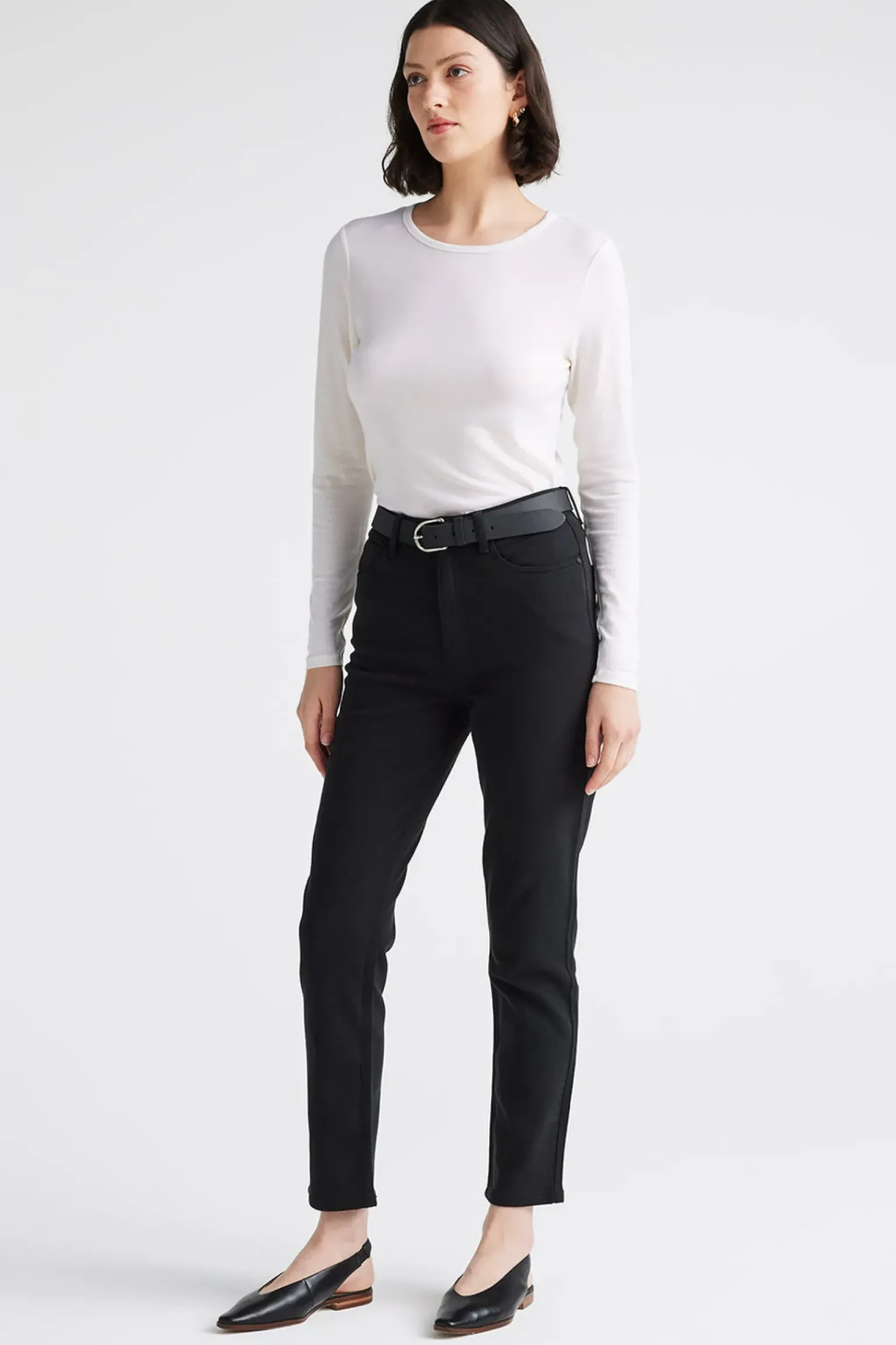 Toorallie Crew Merino Tee - Warm White