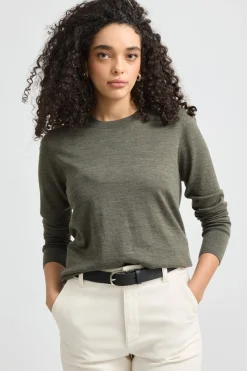 Toorallie Fine Merino Crew - Bay Leaf