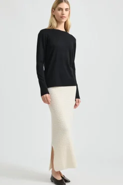 Toorallie Fine Merino Crew - Black