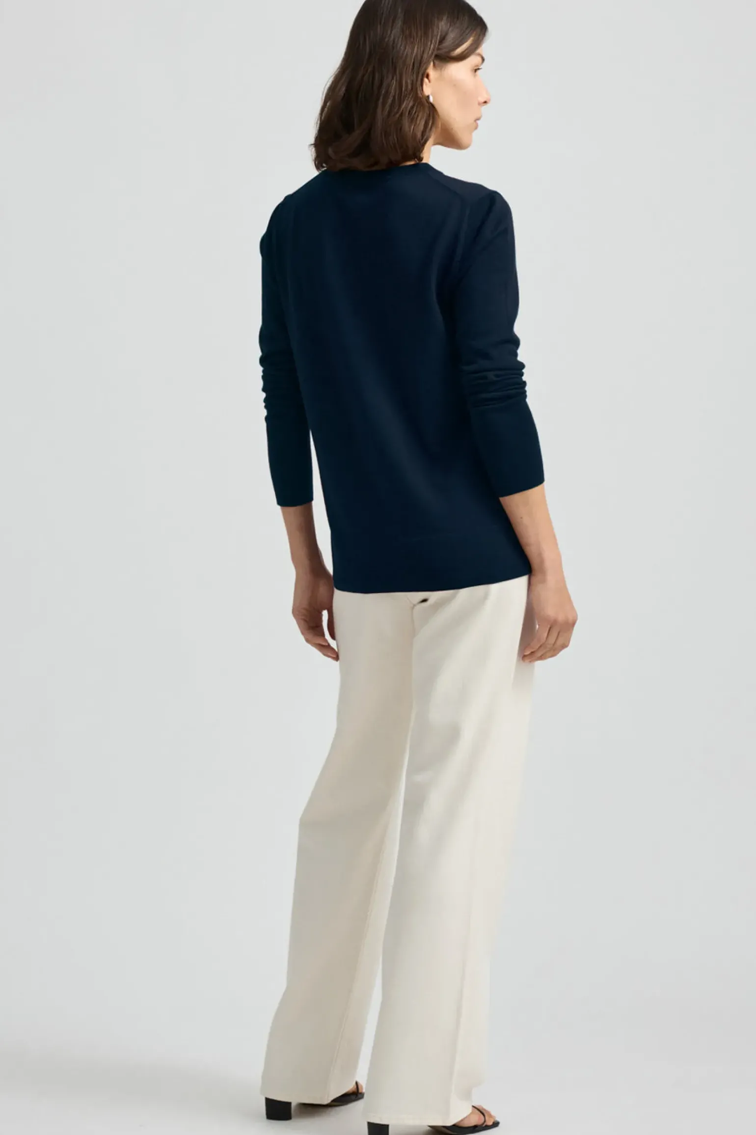 Toorallie Fine Merino Crew - Navy