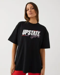 Upstate Hustle Tee- Black Bars