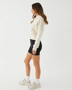Upstate Zip Through Cropped Hoodie- Chalk Multi