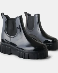 Walnut Leon Gumboot - Black