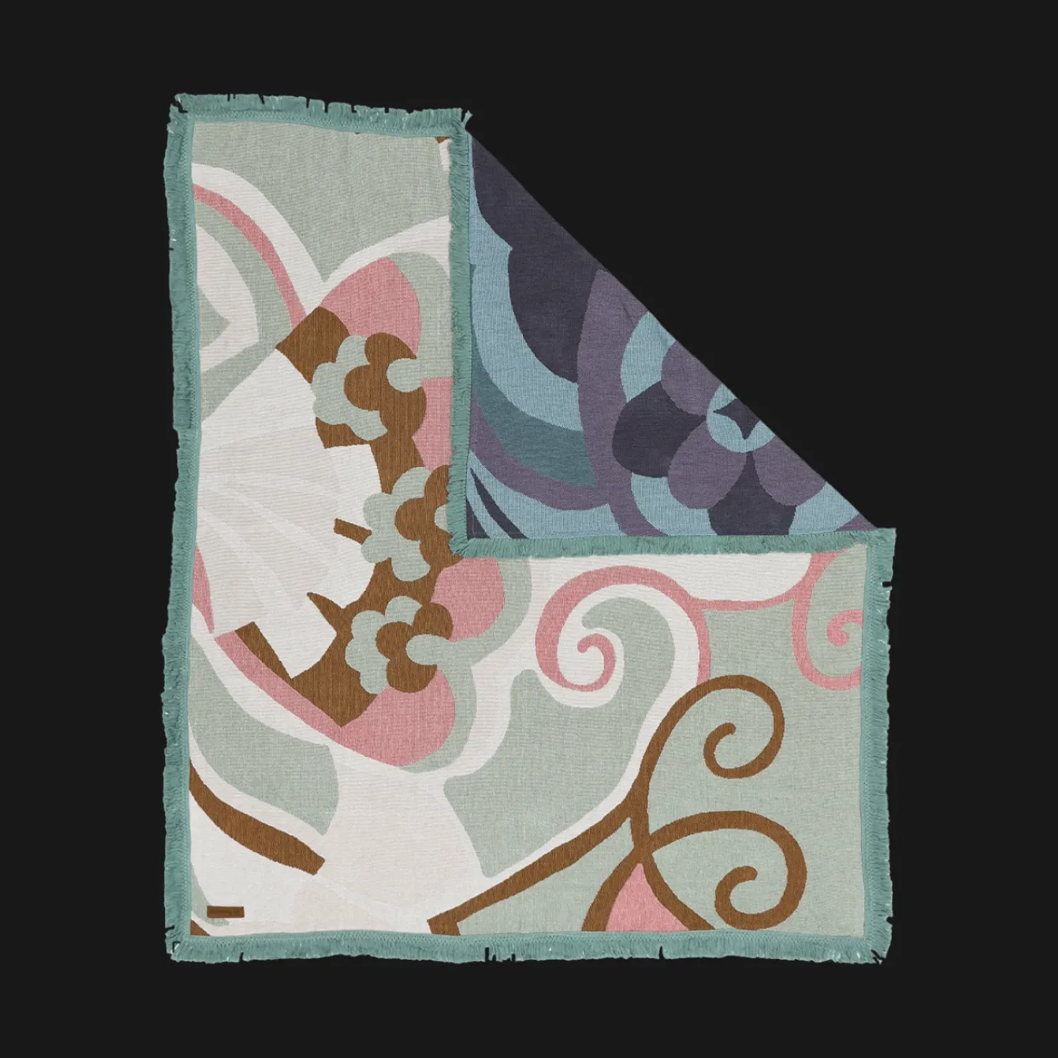 Wandering Folk Woven Throw - Kaleid Mist