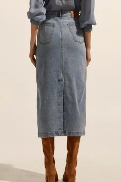 Zoe Kratzmann Accord Skirt - Washed Denim
