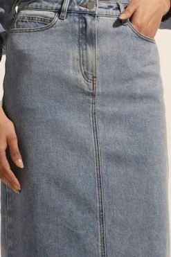 Zoe Kratzmann Accord Skirt - Washed Denim