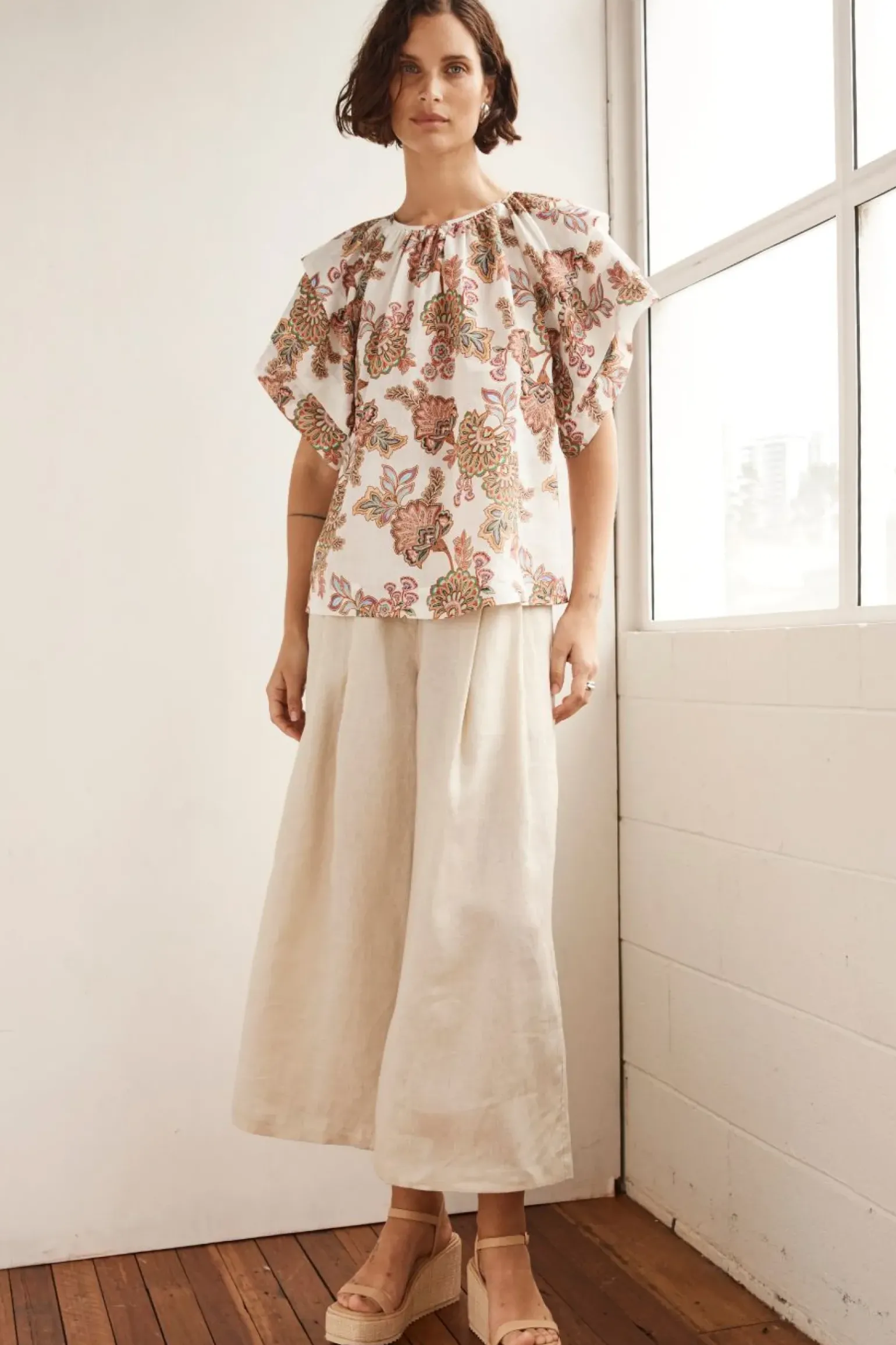 Zoe Kratzmann Flout Top - K'gari Cream