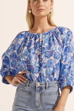 Zoe Kratzmann Imbue Top - Pacific Floral