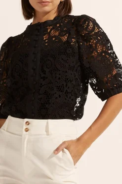 Zoe Kratzmann Parade Lace Top - Black