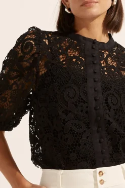 Zoe Kratzmann Parade Lace Top - Black