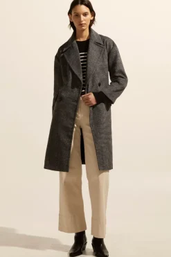 Zoe Kratzmann Pillar Coat - Black Mini Check