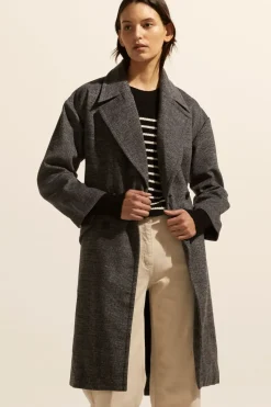 Zoe Kratzmann Pillar Coat - Black Mini Check
